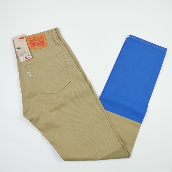 Levis 508 Regular Fit Taper Leg Colorblock Jeans - Picture 4 of 8